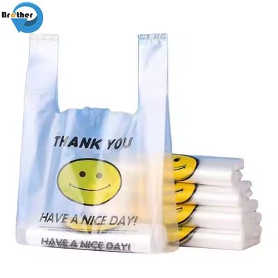 Convenience Store Grocery Compostable Thank You Plastic Shopping Bags Cheap Custom Logo Plastic Bag