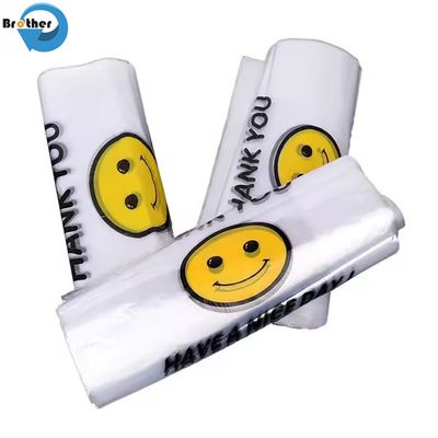 Convenience Store Grocery Compostable Thank You Plastic Shopping Bags Cheap Custom Logo Plastic Bag