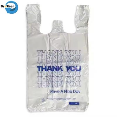 Convenience Store Grocery Compostable Thank You Plastic Shopping Bags Cheap Custom Logo Plastic Bag