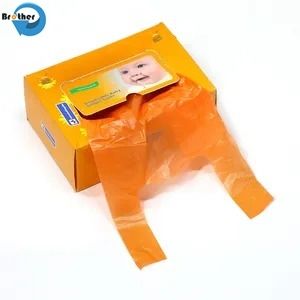 Custom OEM Recycled Fragrance Convertible Foldable The Nappy Trash Plastic Tote Bag Nappy Sack Diaper Bag with Custom Logo