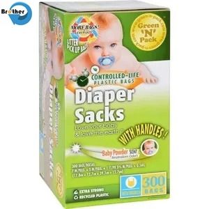 Biodegradable Disposable Customized PE Nappy Sack Diaper Garbage Bag Scented Plastic Baby Diaper Nappy Bag with Fragrance