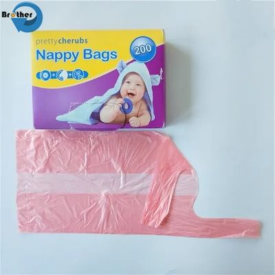 Wholesale Custom Eco Friendly Plastic PE Nappy Bags Nappy Sacks Disposable Baby Portable Mini Waterproof Baby Nappy Diaper Bag