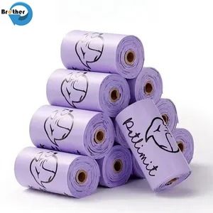 Dispenser Handle Dog Poop Bag Manufacturer Wholesale Biodegradable Compostable Scented Pet Waste Bag