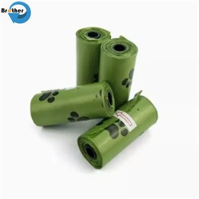 Pet Poop Waste Disposal Bag Biodegradable Compostable Degradable Dog Poop Poo Pop Bag Cornstarch Poop Bag for Dog Custom Label