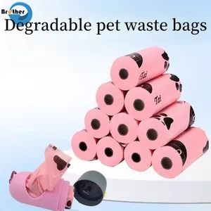 Eco-Friendly Thicker Dog Poop Waste Bags Sustainable Compostable Poo Waste Bags with Lavender Scent for Pet Dogs