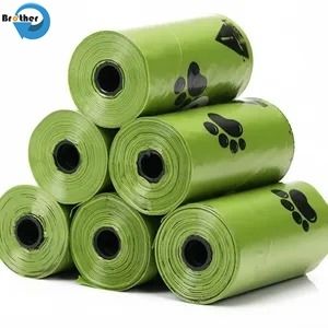 Compostable Dog Poop Bag Pet Accessories Dog Garbage Bags for Pet Cleaning PE Bags for Pet