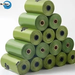 Compostable Dog Poop Bag Pet Accessories Dog Garbage Bags for Pet Cleaning PE Bags for Pet