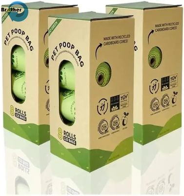 Cornstarch Biodegradable Thickened Pet Waste Bags Custom Printed Eco Friendly Compostable Pet Dog Poop Bags