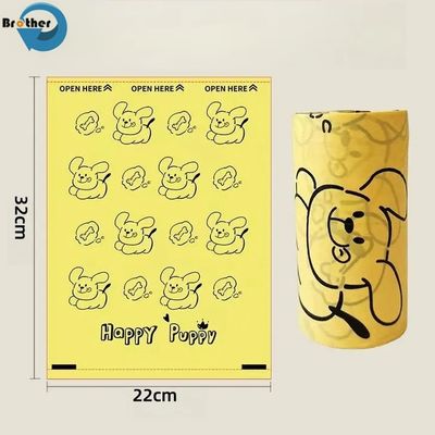 High Quality Compostable Green Portable Dog Poo Bags Pbat+Cornstarch Dog Waste Bags Biodegradable OEM