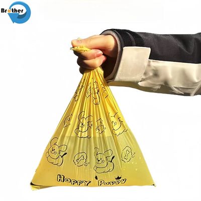 High Quality Compostable Green Portable Dog Poo Bags Pbat+Cornstarch Dog Waste Bags Biodegradable OEM