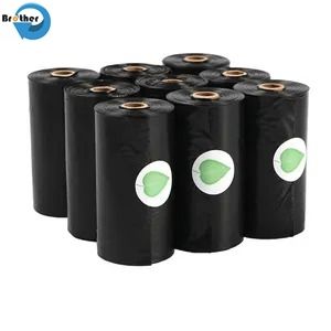 Wholesale Biodegradable Compostable Dog Poop Bag Eco Friendly Pick-up Waste Poo Bag with Plastic Doggy Dispenser