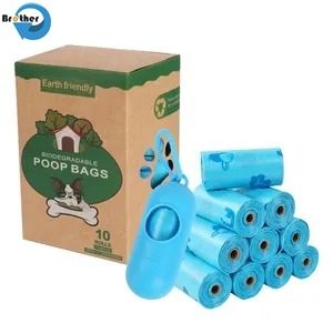 100% Biodegradable Compostable Dog Poo Bag Thickened Compostable Cornstarch Garbage Bag Doggie Waste Bag with Dispenser