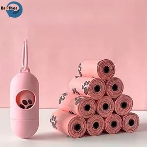 Cornstarch Biodegradable Thickened Pet Waste Bags Custom Printed Eco Friendly Compostable Pet Dog Poop Bags