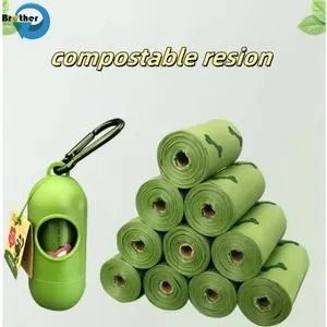 Cornstarch Biodegradable Thickened Pet Waste Bags Custom Printed Eco Friendly Compostable Pet Dog Poop Bags