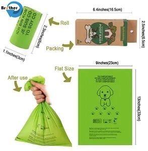 Dog Poop Bag Best Seller Biodegradable Pet Cats Clean up Disposable Cornstarch Pet Cleaning & Grooming Products Sustainable