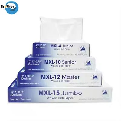Non-Stick Plastic Deli Sheets Grease Resistant Sandwich Wrapping Wax-Coated for Meat Cheese Separation Packaging Printing