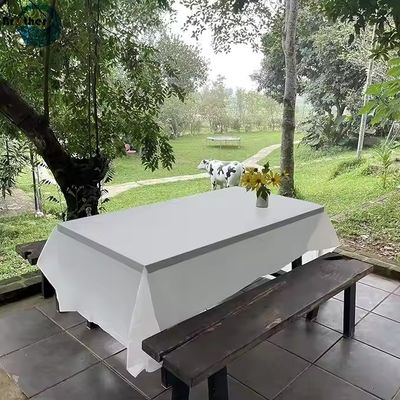 Disposable Heavy Duty Plastic Table Cover PE Plastic Dining Table Cloth