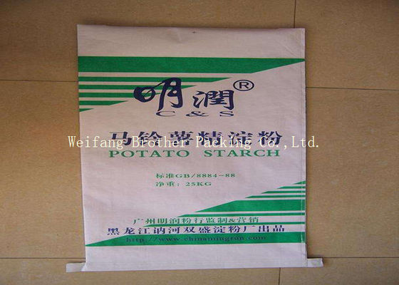 Multi Wall Woven Plastic Cement Kraft Paper Valve Bag 10 Colors Printing