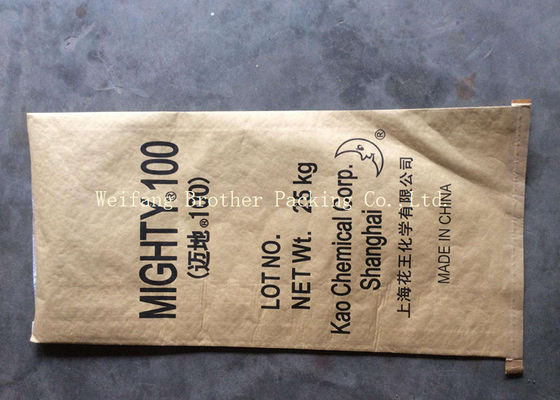 Durable Kraft Paper Plastic Compound PP Woven Bag For Packing , Fully Printed