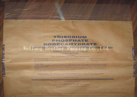 Paper - Plastic Compound PP Woven Bag For Mineral , Sand , Cement Packing