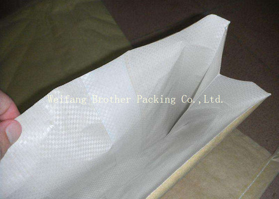 Paper - Plastic Compound PP Woven Bag For Mineral , Sand , Cement Packing