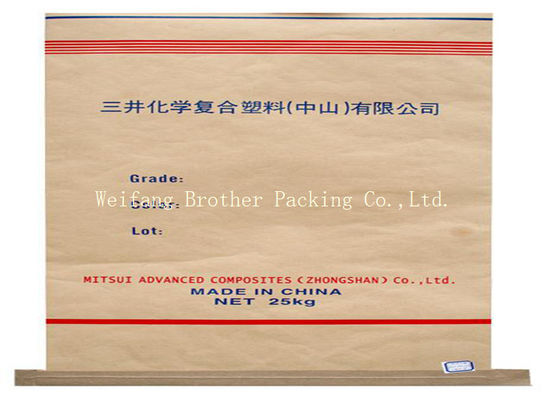 Brown Color 80GSM Kraft Paper Plastic Composite Bag As 50kg Cement Bag