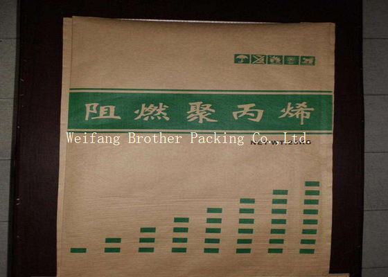 BBQ Briquette Brown Kraft Charcoal Paper Bags With Customized Printing