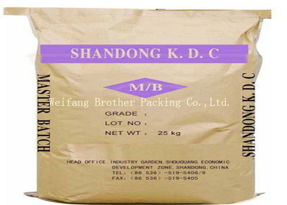 Pasted Bottom Kraft Paper Valve Bags , Packaging Sack For Promotional