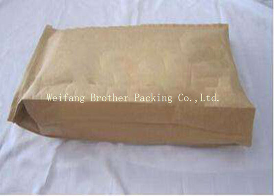 Durable Kraft Paper Plastic Composite Bag Sewn Bottom Open Mouth Custom Made