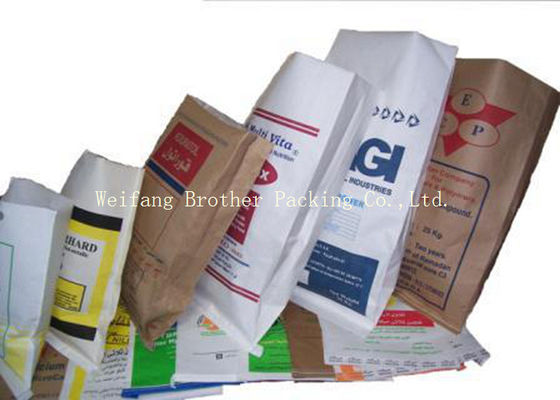 Kraft Paper Plastic Composite Bag For Sodium Humate , Drugs And Feed Additives Packaging