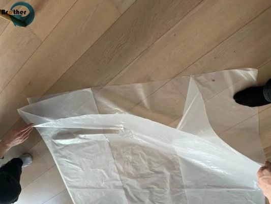 Industrial Waterproof Plastic Pallet Cover Disposable Poly Sheeting Roll Pallet Top Cover Bag for Covering Warehouse Equipment