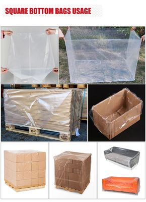 PE Pallet Cover Bags Square Bottom Bag Polythene Wholesale Waterproof Reusable Pallet Wrap Covers Factory Price