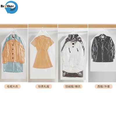 Plastic Garment Covers Bags, Clear, Waterproof, Dustproof, PE Material, Reusable, 60X100cm