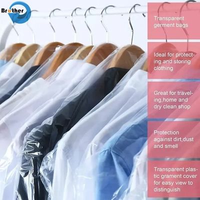 Lightweight Disposable Plastic Garment Cover Bags for Dry Cleaners: Protective, Strong, Perfect for Clothes Storage