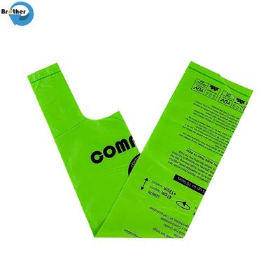 Corn Starch/PLA/Pbat Supermarket T-Shirt Bag /Biodegradable T-Shirt Shopping Plastic Bag