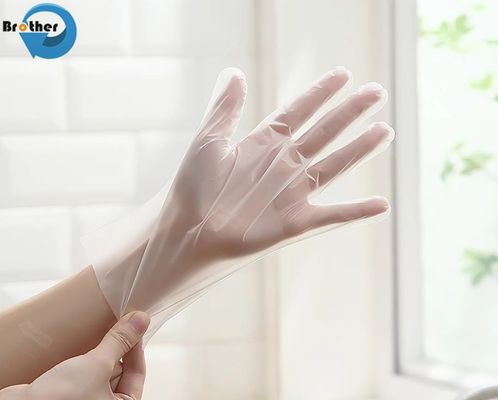 Transparent Biodegradable Disposable Gloves Middle Size 100pcs/Box for Parties