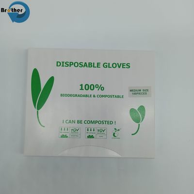 Disposable Biodegradable Compostable Plastic Gloves Customized Color for Kitchen