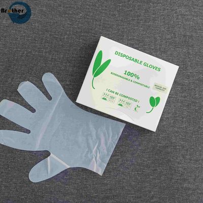 100% Biodegradable PLA PBAT Compostable Plastic Kitchen Disposable Gloves for Household Use