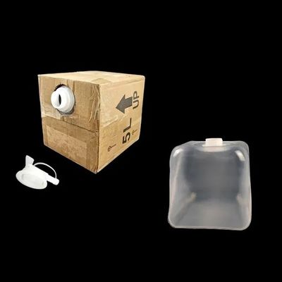 Foldable 5liter LDPE Cubitainer Bag Collapsible Plastic 5L 10L 15L 20L Cube Seal Cap Nature True Color for Liquid