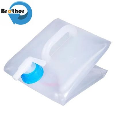 10L Capacity Food Grade Folding Water Bucket Faucet Portable Outdoor Car Camping Emergency PE Plastic Screen Printing Cubitainer