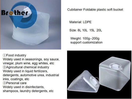 Cubitainer 10-20L Cross-Border LDPE Food Grade Foldable Water Storage Bucket Square Plastic Soft Water Bag Tap Drums Barrels