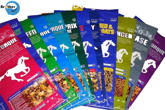 Gusset Side BOPP Laminated PP Woven Bags , Polypropylene Packaging Bags