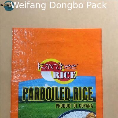 Multi Color BOPP Laminated Woven Sacks , Waterproof Polypropylene Rice Bags