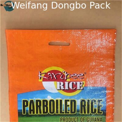 Multi Color BOPP Laminated Woven Sacks , Waterproof Polypropylene Rice Bags