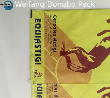 Packing Rice / Flour BOPP Laminated PP Woven Bags Temperature Resistant