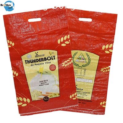 25Kg Rice Packing Laminated Woven Polypropylene Bags With Double Stitched Bottom