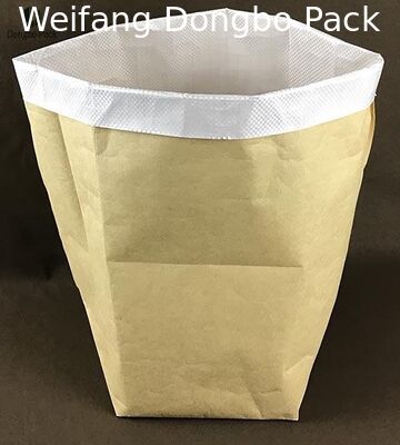 Paper - Plastic Compound PP Woven Bag For Mineral , Sand , Cement Packing
