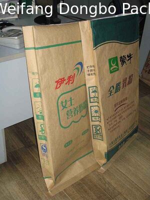 Durable Kraft Paper Plastic Compound PP Woven Bag For Packing , Fully Printed