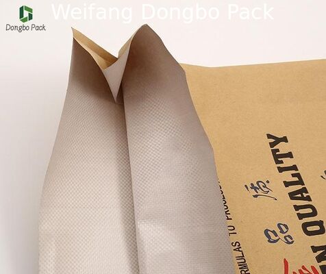 Durable Kraft Paper Plastic Compound PP Woven Bag For Packing , Fully Printed