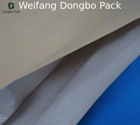Kraft Paper Plastic Polypropylene Woven Composite Cement Bags 25kg / 50kg Various Colors